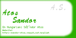atos sandor business card